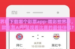 世界杯下载哪个彩票app-精彩世界杯，哪款彩票APP是观看比赛的最佳伴侣？