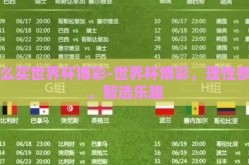 怎么买世界杯博彩-世界杯博彩，理性参与，智选乐趣