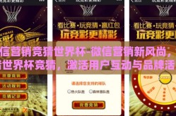 微信营销竞猜世界杯-微信营销新风尚，巧借世界杯竞猜，激活用户互动与品牌活力