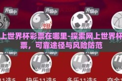 网上世界杯彩票在哪里-探索网上世界杯彩票，可靠途径与风险防范