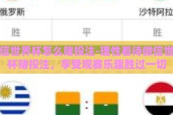 微信世界杯怎么赌投注-理性看待微信世界杯赌投注，享受观赛乐趣胜过一切