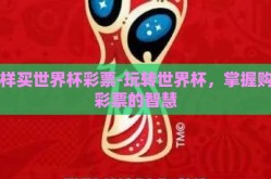 怎样买世界杯彩票-玩转世界杯，掌握购买彩票的智慧