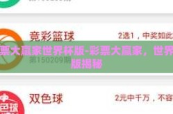 彩票大赢家世界杯版-彩票大赢家，世界杯版揭秘
