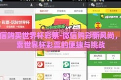 微信购买世界杯彩票-微信购彩新风尚，探索世界杯彩票的便捷与挑战