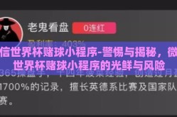 微信世界杯赌球小程序-警惕与揭秘，微信世界杯赌球小程序的光鲜与风险