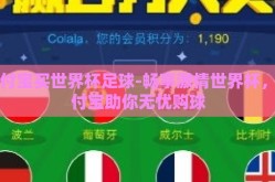 支付宝买世界杯足球-畅享激情世界杯，支付宝助你无忧购球