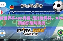 足球世界杯app竞猜-足球世界杯，APP竞猜的乐趣与挑战