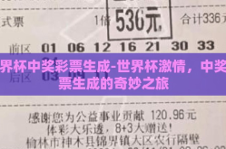 世界杯中奖彩票生成-世界杯激情，中奖彩票生成的奇妙之旅