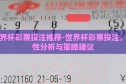 世界杯彩票投注推荐-世界杯彩票投注，理性分析与策略建议