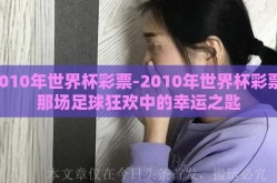2010年世界杯彩票-2010年世界杯彩票，那场足球狂欢中的幸运之匙