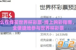 怎么在线买世界杯彩票-线上购彩指南，安全便捷地参与世界杯彩票