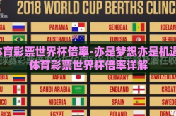 体育彩票世界杯倍率-亦是梦想亦是机遇，体育彩票世界杯倍率详解