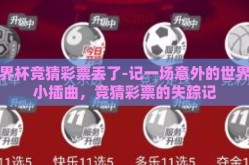 世界杯竞猜彩票丢了-记一场意外的世界杯小插曲，竞猜彩票的失踪记