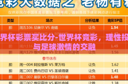 世界杯彩票买比分-世界杯竞彩，理性投注与足球激情的交融