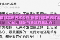 微信彩票世界杯金豆-微信彩票世界杯金豆小记，娱乐与梦想的交汇点