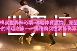 怎样买世界杯彩票-体验体育激情，绿茵场外的幸运之旅——揭秘购买世界杯彩票的绝佳指南