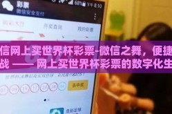 微信网上买世界杯彩票-微信之舞，便捷与挑战 —— 网上买世界杯彩票的数字化生活