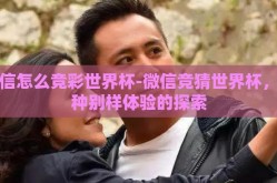 微信怎么竞彩世界杯-微信竞猜世界杯，一种别样体验的探索