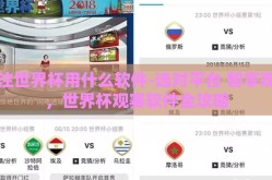 下注世界杯用什么软件-选对平台 智享观战，世界杯观赛软件全攻略