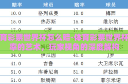 体育彩票世界杯怎么赔-体育彩票世界杯赔率的艺术，玩家视角的深度解构