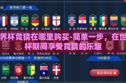 世界杯竞猜在哪里购买-简单一步，在世界杯期间享受竞猜的乐趣