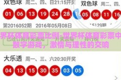 世界杯体育彩票比例-世界杯体育彩票中的数字游戏，激情与理性的交响