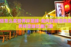 微信怎么买世界杯足球-如何在微信购买世界杯足球比赛门票