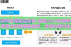 世界杯彩票投注软件-探索2023年世界杯彩票投注的智能新趋势，咨询科技与合规并进的解决方案