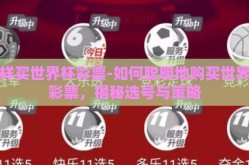 怎样买世界杯彩票-如何聪明地购买世界杯彩票，揭秘选号与策略