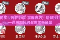 如何买世界杯彩票-掌握技巧，明智投注——详解如何购买世界杯彩票