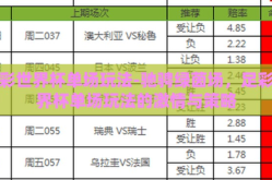 足彩世界杯单场玩法-驰骋绿茵场，足彩世界杯单场玩法的激情与策略