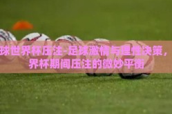 足球世界杯压注-足球激情与理性决策，世界杯期间压注的微妙平衡
