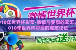 2010年世界杯彩票-激情与梦想的交汇，2010年世界杯彩票的难忘记忆