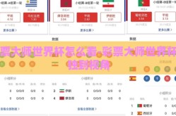 彩票大师世界杯怎么看-彩票大师世界杯的独到视角