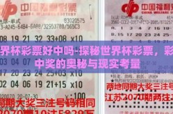 世界杯彩票好中吗-探秘世界杯彩票，彩票中奖的奥秘与现实考量
