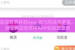 微信买世界杯的app-借力科技与便捷，微信上购买世界杯APP的崭新世界