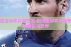 微信世界杯彩票在哪-微信世界杯彩票热潮的解析与思考