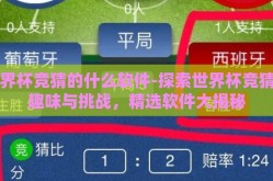世界杯竞猜的什么软件-探索世界杯竞猜的趣味与挑战，精选软件大揭秘