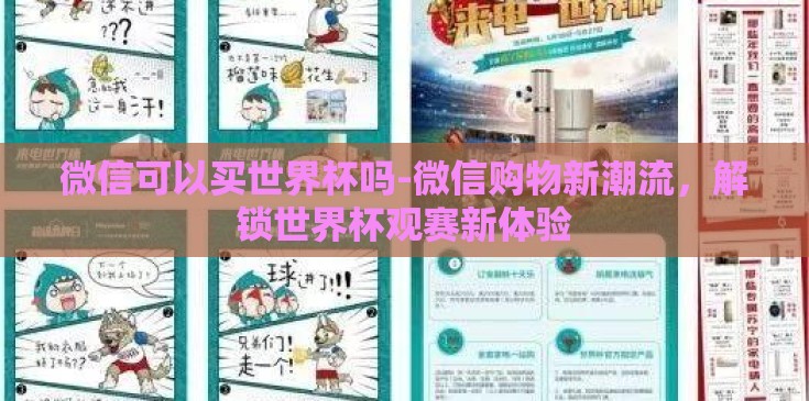 微信可以买世界杯吗-微信购物新潮流,解锁世界杯观赛新体验 微信可以买世界杯吗-微信购物新潮流,解锁世界杯观赛新体验