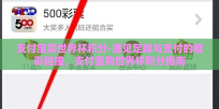 支付宝买世界杯积分-遇见足球与支付的精彩碰撞，支付宝购世界杯积分指南