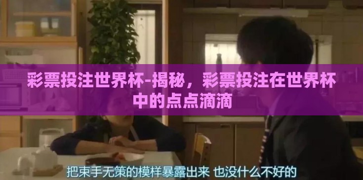 彩票投注世界杯-揭秘,彩票投注在世界杯中的点点滴滴 彩票投注世界杯-揭秘,彩票投注在世界杯中的点点滴滴