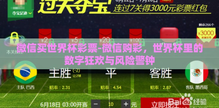 微信买世界杯彩票-微信购彩，世界杯里的数字狂欢与风险警钟
