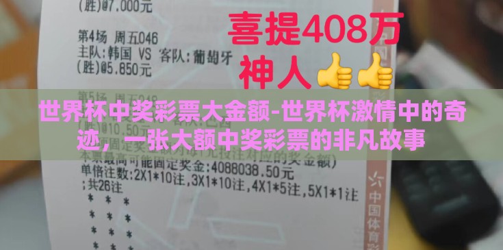 世界杯中奖彩票大金额-世界杯激情中的奇迹，一张大额中奖彩票的非凡故事