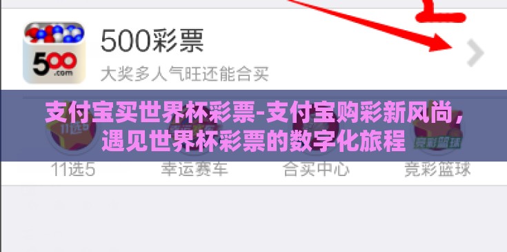 支付宝买世界杯彩票-支付宝购彩新风尚,遇见世界杯彩票的数字化旅程 支付宝买世界杯彩票-支付宝购彩新风尚,遇见世界杯彩票的数字化旅程