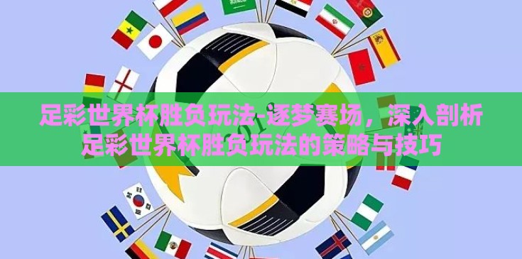 足彩世界杯胜负玩法-逐梦赛场，深入剖析足彩世界杯胜负玩法的策略与技巧