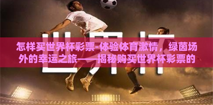 怎样买世界杯彩票-体验体育激情,绿茵场外的幸运之旅——揭秘购买世界杯彩票的绝佳指南 怎样买世界杯彩票-体验体育激情,绿茵场外的幸运之旅——揭秘购买世界杯彩票的绝佳指南