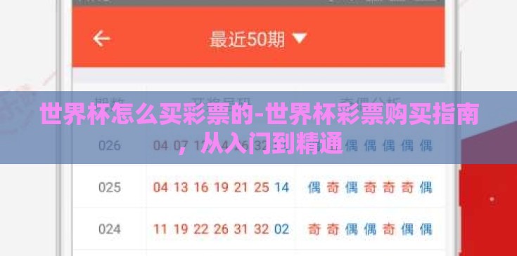 世界杯怎么买彩票的-世界杯彩票购买指南,从入门到精通 世界杯怎么买彩票的-世界杯彩票购买指南,从入门到精通