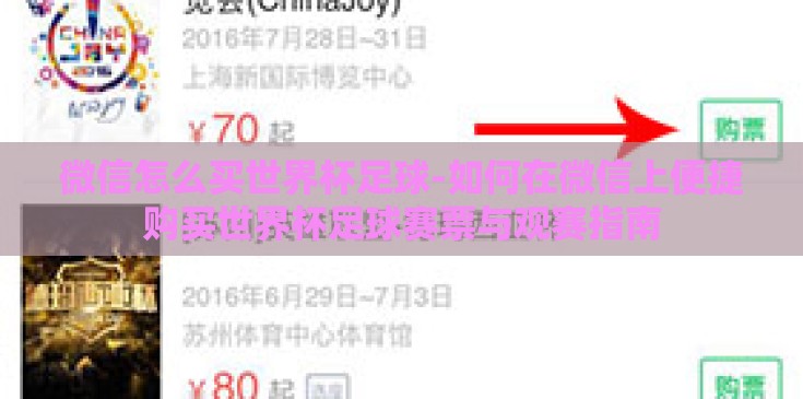 微信怎么买世界杯足球-如何在微信上便捷购买世界杯足球赛票与观赛指南