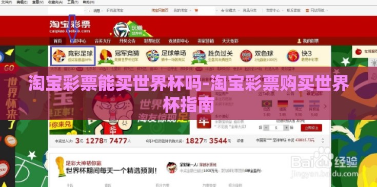 淘宝彩票能买世界杯吗-淘宝彩票购买世界杯指南