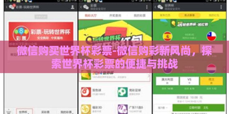 微信购买世界杯彩票-微信购彩新风尚，探索世界杯彩票的便捷与挑战